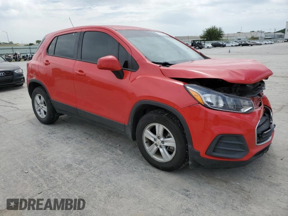 2020 Chevrolet Trax LS with VIN KL7CJKSB3LB350166, listed as a Copart auction lot 57199225 with 107,728 mi miles and Salvage title. Bid and sale history available at DreamBid. Image 4.