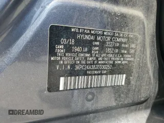 2018 Hyundai Accent SE с VIN 3KPC24A38JE030251, выставлен на аукционе Copart как лот 59708835 с пробегом 103 486 миль миль и Списание • Salvage title. История ставок и продаж доступна на DreamBid. Изображение 12.