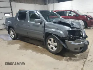 2013 Honda Ridgeline RTL with VIN 5FPYK1F57DB009718, listed as a Copart auction lot 55763435 with Not provided miles and Salvage title. Bid and sale history available at DreamBid. Image 4.