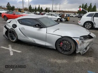 2020 Toyota GR Supra 3.0 with VIN WZ1DB4C01LW031761, listed as a Copart auction lot 80796504 with 53,624 mi miles and Salvage Title. Bid and sale history available at carsss.com. Image 4.