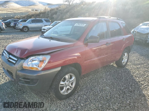 2008 Kia Sportage LX with VIN KNDJE723587507680, listed as a Copart auction lot 47642535 with 146,138 mi miles and Salvage Title. Bid and sale history available at DreamBid. Image 1.