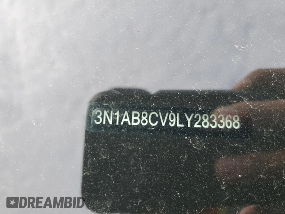 2020 Nissan Sentra SV with VIN 3N1AB8CV9LY283368, listed as a Copart auction lot 47081485 with 17,266 mi miles and Salvage Title. Bid and sale history available at carsss.com. Image 12.