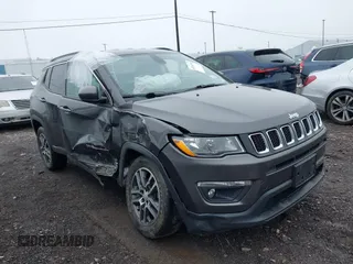 2017 Jeep Compass Latitude with VIN 3C4NJDBB0HT692817, listed as a IAAI auction lot 42014316 with 101,039 mi miles and . Bid and sale history available at DreamBid. Image 1.