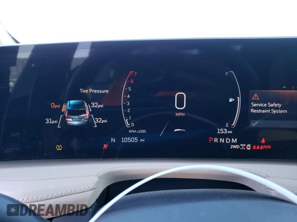2024 Cadillac XT4 AWD Luxury with VIN 1GYFZBR41RF114434, listed as a Copart auction lot 73217514 with 10,505 mi miles and Salvage Title. Bid and sale history available at carsss.com. Image 9.