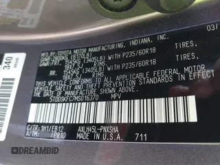 2021 Toyota Sienna XSE with VIN 5TDDSKFC7MS016370, listed as a IAAI auction lot 42381152 with 25,656 mi miles and . Bid and sale history available at DreamBid. Image 9.