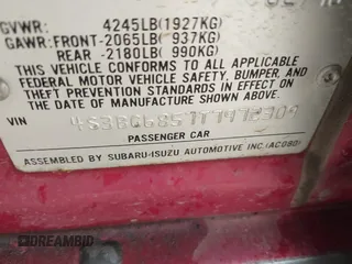 1996 Subaru Legacy Outback with VIN 4S3BG6857T7972309, listed as a IAAI auction lot 41971880 with 94,650 mi miles and . Bid and sale history available at DreamBid. Image 9.