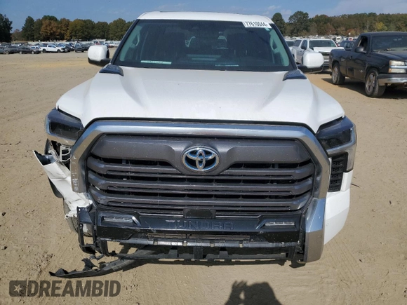 2023 Toyota Tundra Limited Hybrid with VIN 5TFJC5DBXPX022822, listed as a Copart auction lot 77610044 with 32,908 mi miles and Salvage title. Bid and sale history available at DreamBid. Image 5.