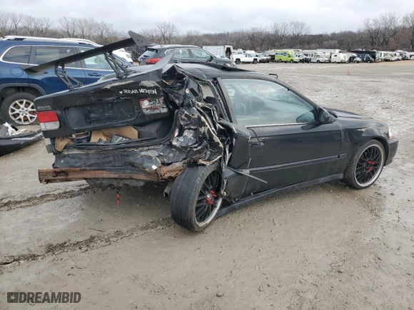 1996 Honda Civic EX with VIN 1HGEJ8149TL000909, listed as a Copart auction lot 86642394 with 178,900 mi miles and Salvage Title. Bid and sale history available at carsss.com. Image 3.