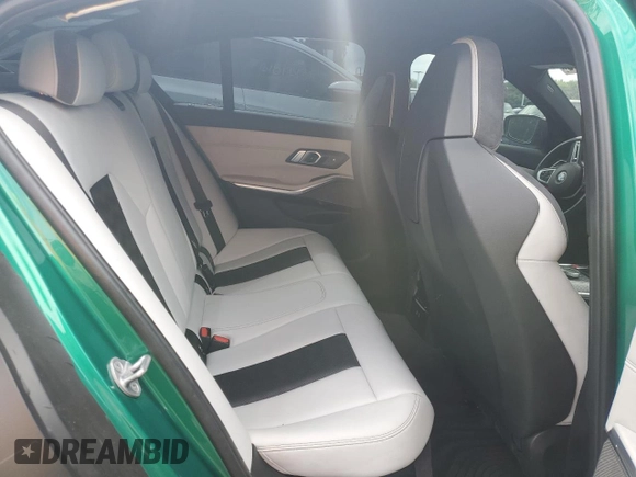 2021 BMW M3 with VIN WBS53AY06MFL18174, listed as a Copart auction lot 63284265 with 29,214 mi miles and Salvage title. Bid and sale history available at DreamBid. Image 10.