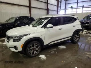 2022 Kia Seltos SX with VIN KNDETCA2XN7260175, listed as a Copart auction lot 87461594 with 38,128 mi miles and Salvage title. Bid and sale history available at DreamBid. Image 1.