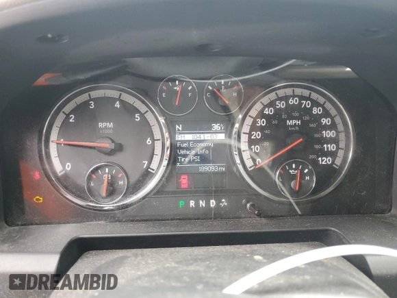 2010 Dodge 1500 Laramie with VIN 1D7RV1GT4AS186572, listed as a Copart auction lot 51279975 with 189,093 mi miles and Salvage Title. Bid and sale history available at DreamBid. Image 9.