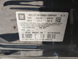 2019 Buick Encore Essence with VIN KL4CJGSM0KB705644, listed as a IAAI auction lot 41455513 with 19,720 mi miles. Bid and sale history available at carsss.com. Image 9.