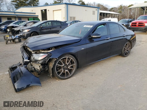 2020 Mercedes-Benz E AMG E 53 with VIN WDDZF6BB1LA710679, listed as a Copart auction lot 42975185 with Not Provided miles and Salvage Title. Bid and sale history available at carsss.com. Image 1.