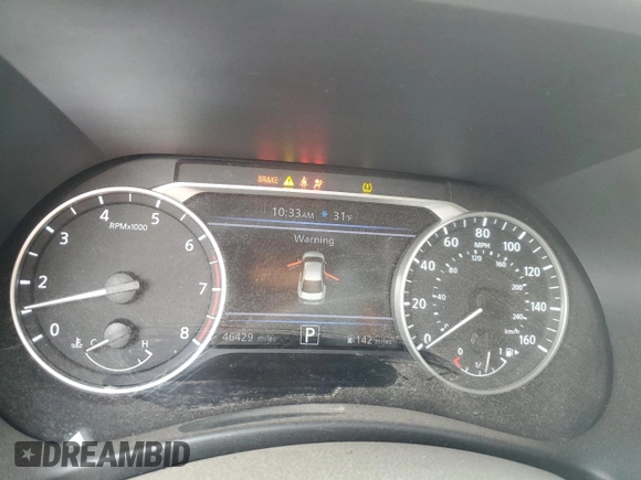 2020 Nissan Sentra SV with VIN 3N1AB8CV7LY269484, listed as a Copart auction lot 42855245 with 46,429 mi miles and Salvage Title. Bid and sale history available at carsss.com. Image 9.