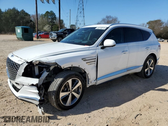 2023 Genesis GV80 z VIN KMUHCESC7PU147303, wystawiony jako Copart lot #48318015 z przebiegiem 24 954 mil mil oraz Szkoda całkowita • Salvage title. Historia ofert i sprzedaży dostępna na DreamBid. Obrazek 1.