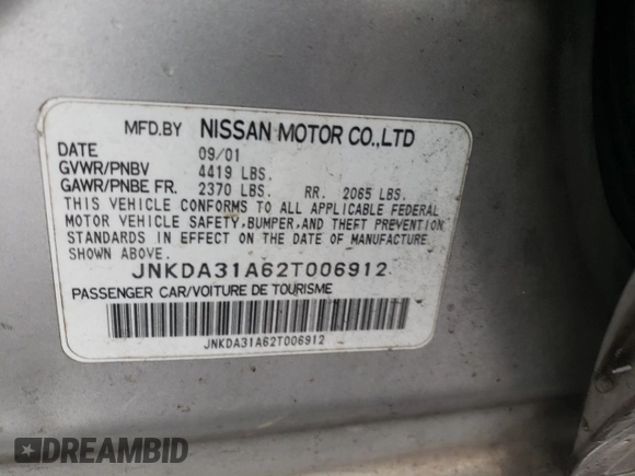 2002 Infiniti I35 Luxury z VIN JNKDA31A62T006912, wystawiony jako Copart lot #86451544 z przebiegiem Nie podano mil oraz Szkoda całkowita • Salvage title. Historia ofert i sprzedaży dostępna na DreamBid. Obrazek 14.