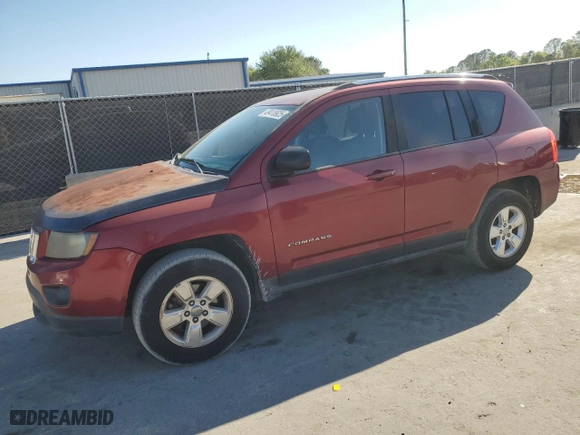 2014 Jeep Compass Sport with VIN 1C4NJCBA1ED790189, listed as a Copart auction lot 49410925 with 183,076 mi miles and Clean Title. Bid and sale history available at carsss.com. Image 1.