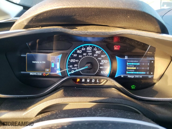 2017 Ford C-Max Energi Titanium with VIN 1FADP5FU7HL107082, listed as a Copart auction lot 71575322 with 86,245 mi miles. Bid and sale history available at carsss.com. Image 9.