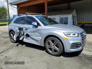 2019 Audi SQ5 Premium Plus with VIN WA1B4AFY5K2001078, listed as a Copart auction lot 55521195 with 57,625 mi miles and Salvage title. Bid and sale history available at DreamBid. Image 4.