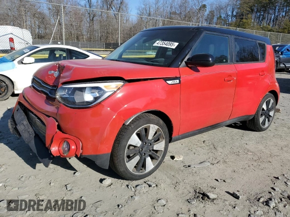 2019 Kia Soul + with VIN KNDJP3A5XK7656664, listed as a Copart auction lot 47354095 with 34,849 mi miles and Salvage Title. Bid and sale history available at DreamBid. Image 1.