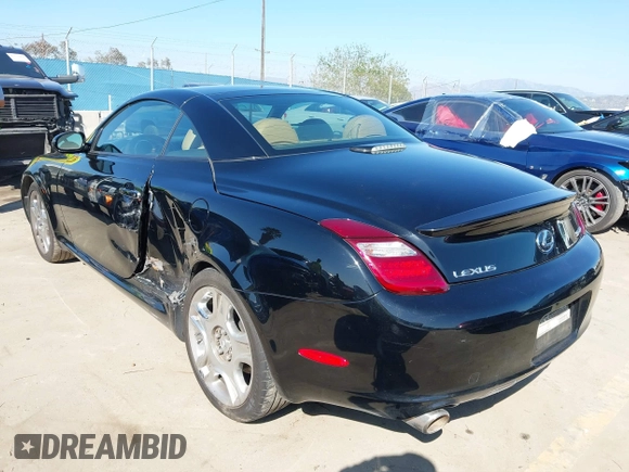 2006 Lexus SC 430 with VIN JTHFN48Y169004459, listed as a IAAI auction lot 41860732 with 77,000 mi miles. Bid and sale history available at carsss.com. Image 3.