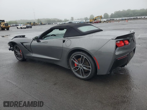 2015 Chevrolet Corvette Z51 2LT with VIN 1G1YK3D71F5117595, listed as a Copart auction lot 56466555 with 66,307 mi miles and Salvage title. Bid and sale history available at DreamBid. Image 2.