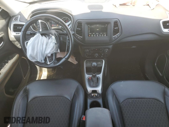 2019 Jeep Compass Latitude with VIN 3C4NJCBB7KT854959, listed as a Copart auction lot 55556235 with 53,470 mi miles and Salvage title. Bid and sale history available at DreamBid. Image 8.