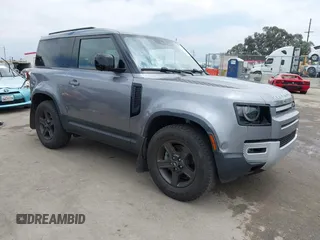 2021 Land Rover Defender with VIN SALEK6RX9M2059022, listed as a IAAI auction lot 42396995 with 53,015 mi miles and . Bid and sale history available at DreamBid. Image 1.