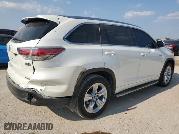 2016 Toyota Highlander Hybrid Limited with VIN 5TDDCRFH2GS017092, listed as a Copart auction lot 66069124 with 93,378 mi miles and Salvage Title. Bid and sale history available at carsss.com. Image 3.