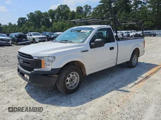 2018 Ford F-150 XL z VIN 1FTMF1CB8JKE53257, wystawiony jako Copart lot #59147275 z przebiegiem 150 753 mil mil oraz Czysty tytuł • Clean title. Historia ofert i sprzedaży dostępna na DreamBid. Obrazek 1.