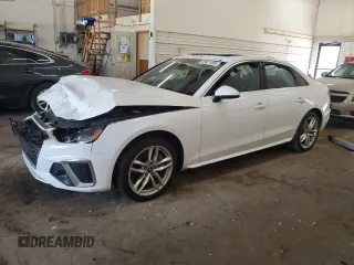 2020 Audi A4 Premium with VIN WAUDNAF45LA047216, listed as a Copart auction lot 55821255 with Not provided miles and Salvage title. Bid and sale history available at DreamBid. Image 1.