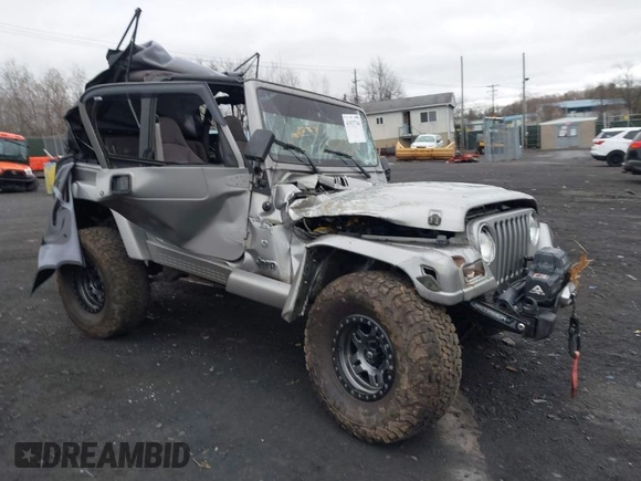 2001 Jeep Wrangler Sport with VIN 1J4FA49S41P355646, listed as a IAAI auction lot 41937746 with 160,634 mi miles. Bid and sale history available at carsss.com. Image 1.