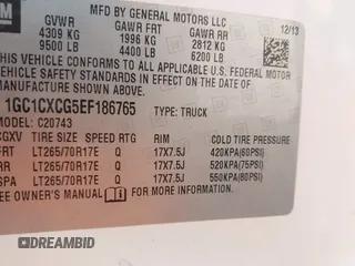 2014 Chevrolet Silverado 2500HD LT with VIN 1GC1CXCG5EF186765, listed as a IAAI auction lot 41906447 with 223,521 mi miles. Bid and sale history available at carsss.com. Image 9.