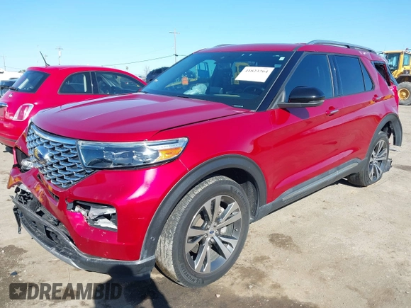 2020 Ford Explorer Platinum with VIN 1FM5K8HCXLGA82209, listed as a IAAI auction lot 41823764 with 52,016 mi miles. Bid and sale history available at carsss.com. Image 21.