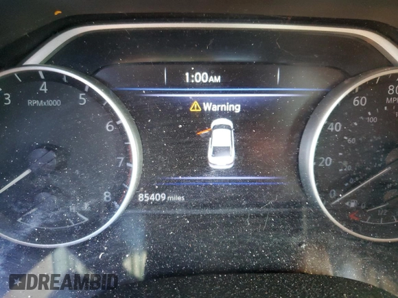 2018 Nissan Maxima SR with VIN 1N4AA6AP0JC403160, listed as a Copart auction lot 82152374 with 85,409 mi miles and Salvage Title. Bid and sale history available at carsss.com. Image 9.