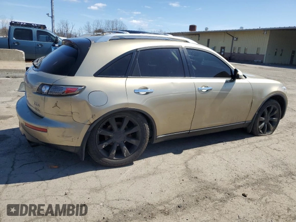 2005 Infiniti FX z VIN JNRAS08W15X203761, wystawiony jako Copart lot #51369915 z przebiegiem 149 513 mil mil oraz Czysty tytuł • Clean title. Historia ofert i sprzedaży dostępna na DreamBid. Obrazek 3.