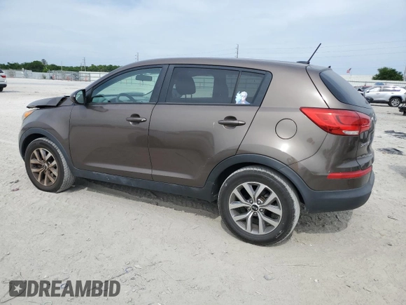 2015 Kia Sportage LX with VIN KNDPB3AC9F7698837, listed as a Copart auction lot 54319155 with 156,113 mi miles and Salvage Title. Bid and sale history available at carsss.com. Image 2.