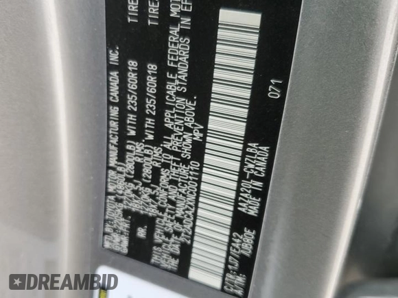 2022 Lexus NX with VIN 2T2ADCAZXNC001110, listed as a Copart auction lot 49154505 with 2,623 mi miles and Salvage Title. Bid and sale history available at carsss.com. Image 15.