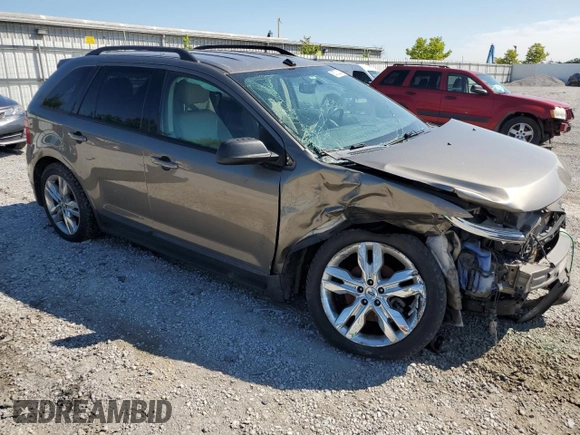 2014 Ford Edge SEL with VIN 2FMDK3J91EBA33648, listed as a Copart auction lot 63723214 with 0 mi miles and Salvage Title. Bid and sale history available at carsss.com. Image 4.