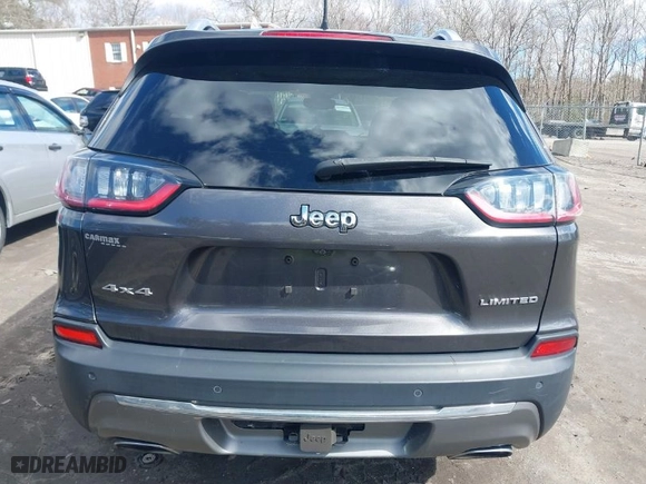 2019 Jeep Cherokee Limited with VIN 1C4PJMDX4KD102214, listed as a IAAI auction lot 41737056 with 58,627 mi miles. Bid and sale history available at carsss.com. Image 16.