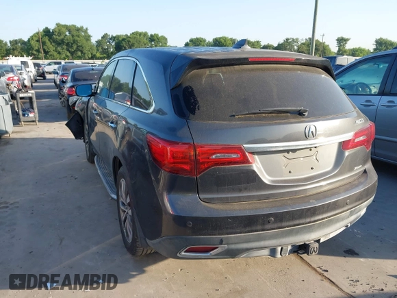 2014 Acura MDX Tech Pkg with VIN 5FRYD4H48EB007419, listed as a IAAI auction lot 42014202 with 1 mi miles. Bid and sale history available at carsss.com. Image 3.