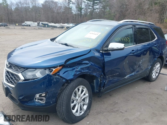 2019 Chevrolet Equinox LT with VIN 2GNAXUEV8K6279534, listed as a IAAI auction lot 41914423 with 52,631 mi miles and . Bid and sale history available at DreamBid. Image 2.