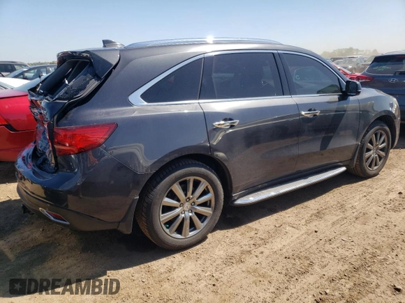 2016 Acura MDX w/Advance with VIN 5FRYD4H93GB001669, listed as a Copart auction lot 54585244 with 159,429 mi miles and Salvage Title. Bid and sale history available at carsss.com. Image 3.