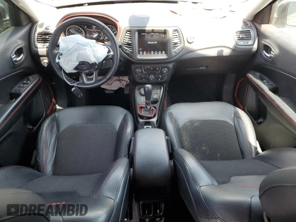 2017 Jeep Compass Trailhawk with VIN 3C4NJDDB8HT674627, listed as a Copart auction lot 59790325 with 66,349 mi miles and Salvage title. Bid and sale history available at DreamBid. Image 8.