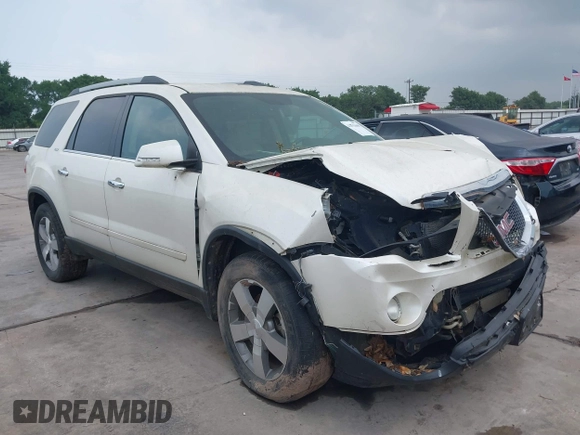 2012 GMC Acadia SLT1 with VIN 1GKKRREDXCJ190066, listed as a IAAI auction lot 42183440 with 138,711 mi miles. Bid and sale history available at carsss.com. Image 1.