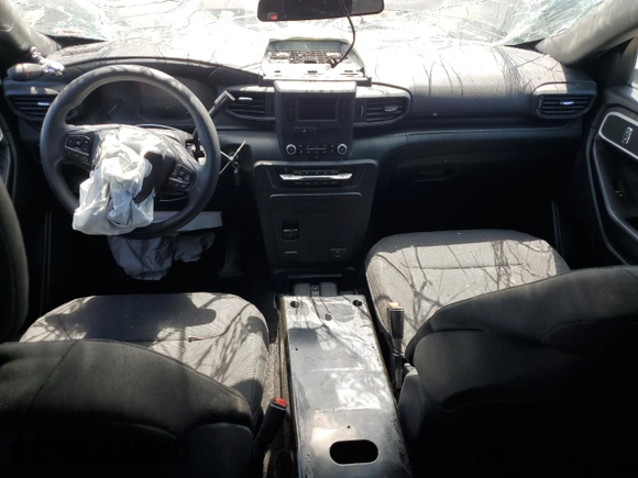 2020 Ford Police Interceptor Utility z VIN 1FM5K8AB9LGA19930, wystawiony jako Copart lot #55056095 z przebiegiem Nie podano mil oraz Szkoda całkowita • Salvage title. Historia ofert i sprzedaży dostępna na DreamBid. Obrazek 8.