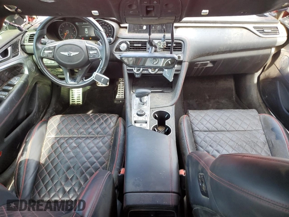 2020 Genesis G70 2.0T with VIN KMTG44LA8LU045233, listed as a Copart auction lot 55247925 with 42,405 mi miles and Salvage title. Bid and sale history available at DreamBid. Image 8.