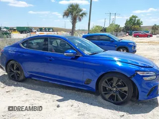 2023 Genesis G70 2.0T with VIN KMTG34TA1PU111825, listed as a IAAI auction lot 42030503 with 1 mi miles. Bid and sale history available at carsss.com. Image 13.