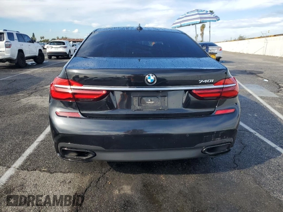 2017 BMW 7 Series 740i with VIN WBA7E2C59HG739693, listed as a Copart auction lot 42599835 with 90,061 mi miles and Salvage Title. Bid and sale history available at carsss.com. Image 6.