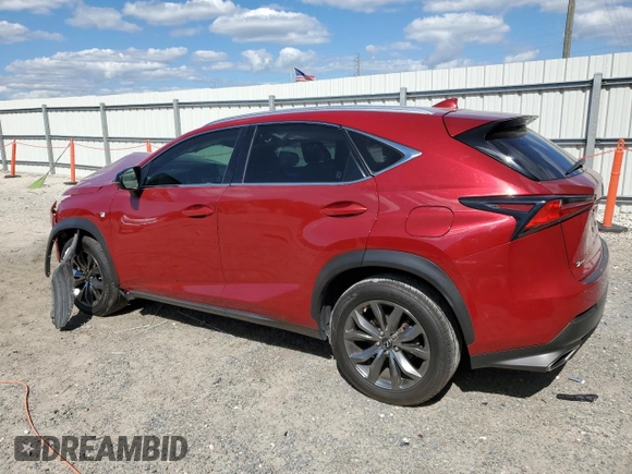 2019 Lexus NX with VIN JTJYARBZXK2157037, listed as a Copart auction lot 52301645 with 46,722 mi miles and Non Repairable. Bid and sale history available at carsss.com. Image 2.